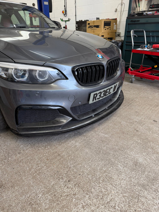 BMW M235/240i chassis mounted splitter