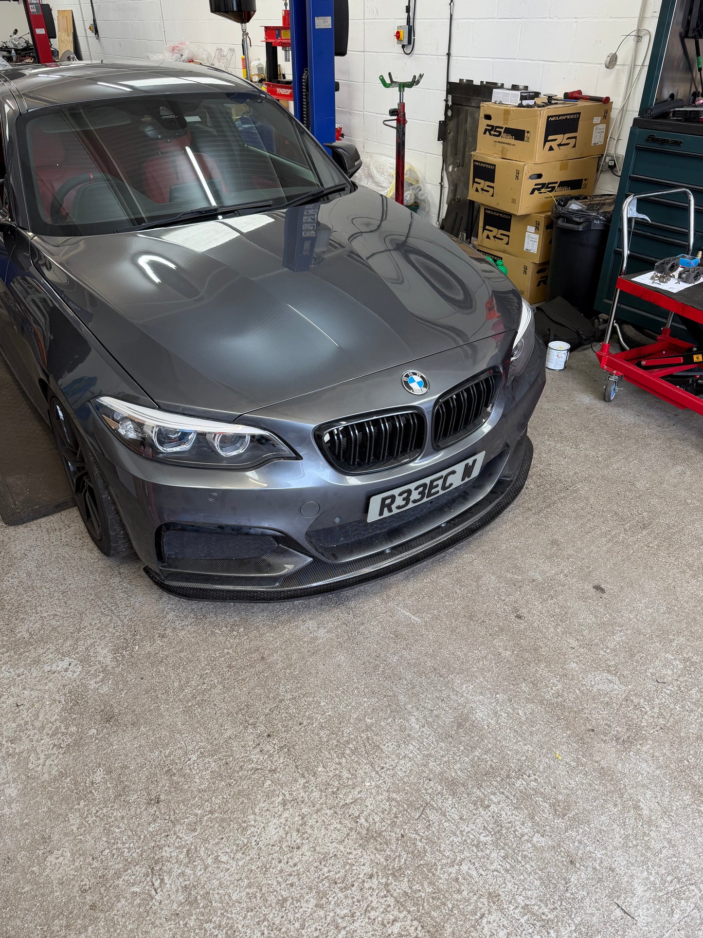 BMW M235/240i chassis mounted splitter